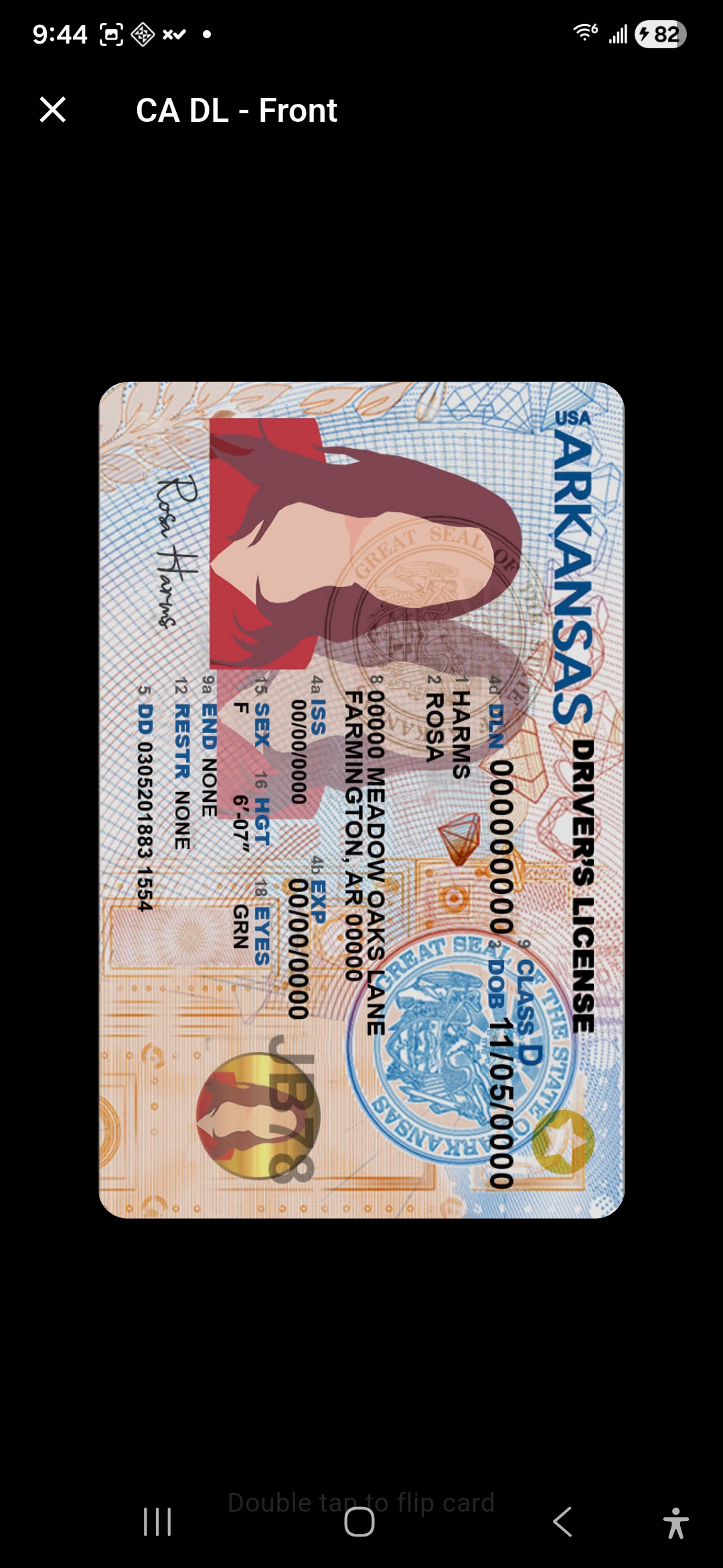 Stakk ID card detail